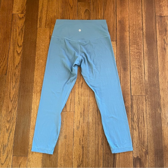 Lululemon Athletica Light Blue Ribbed Leggings - Picture 4 of 5